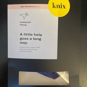 NWT Knix thong in blue cobalt. Size small.